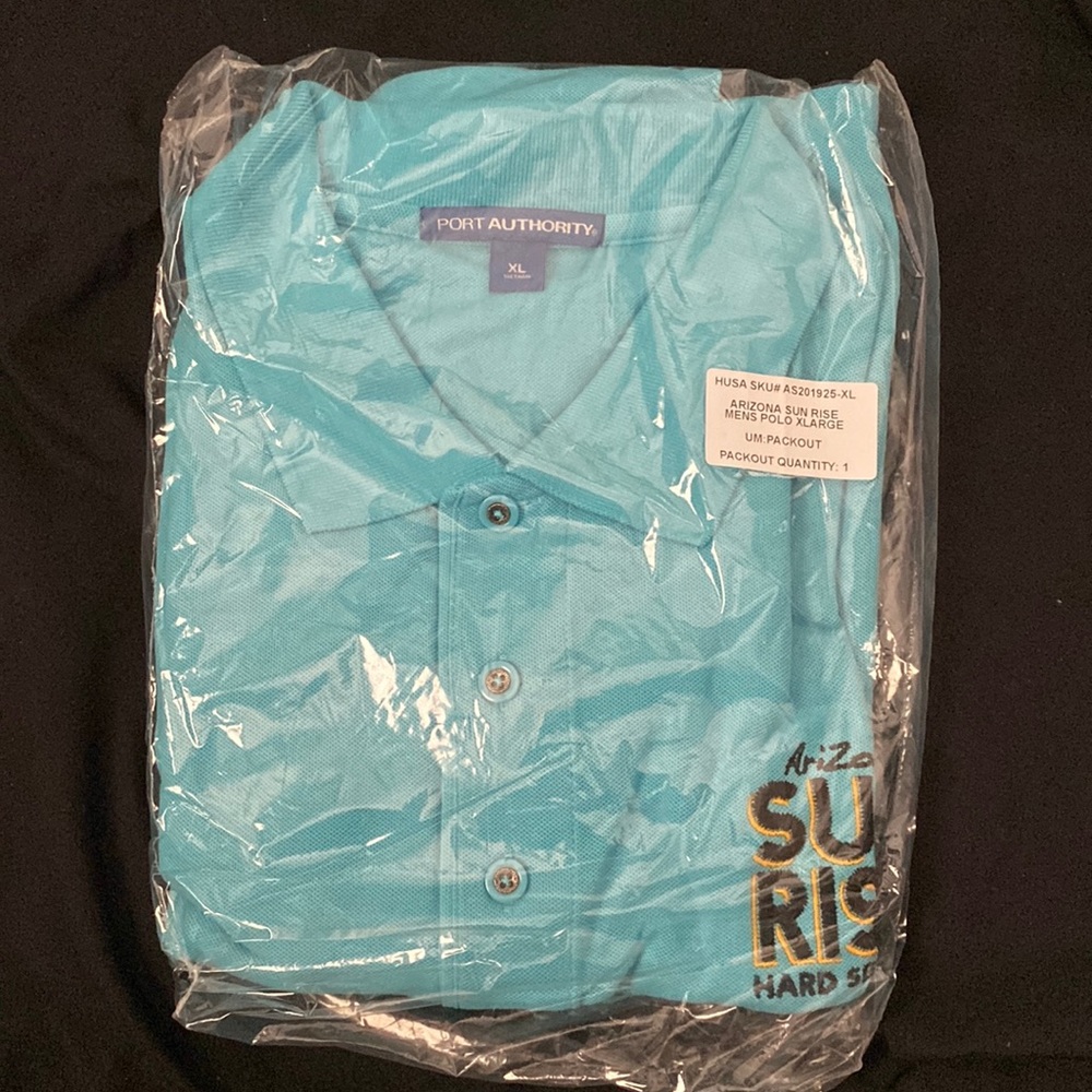 Brand new Arizona sun rise hard seltzer polo shirt